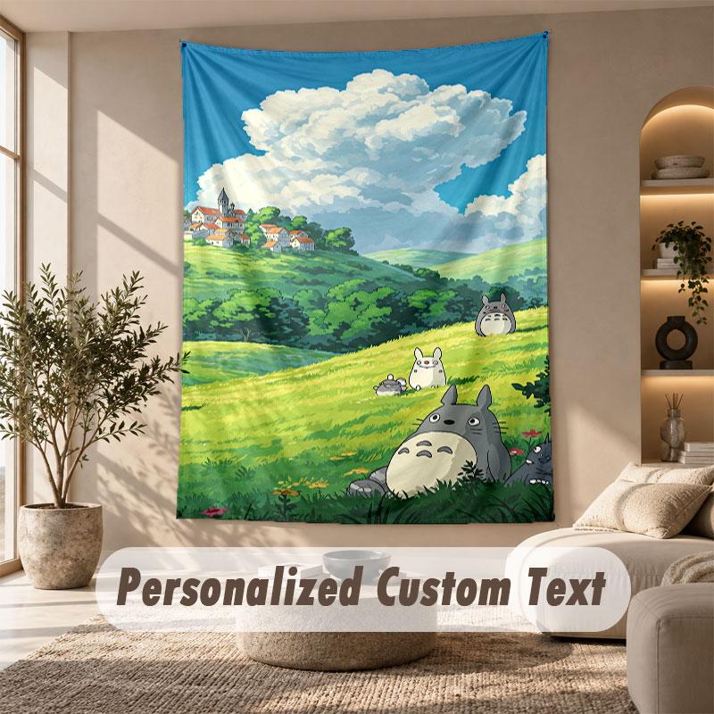 Wall Hanging Tapestry Art Cloth Bedroom Room Background DecorMy Neighbor Totoro