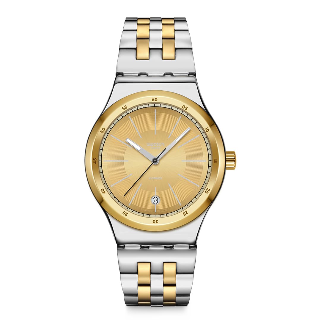 

Swatch IRONY SISTEM51 GOLDCLOAK MECHANISM Wristwatch, YIS437G, Unisex, Gray