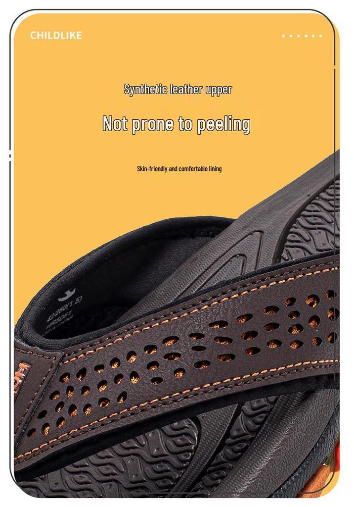 HOBIBEAR Herren Sommer-Flip-Flops mit Fußgewölbeunterstützung und dicker Sohle für den Außenbereich, Strand oder Zuhause.