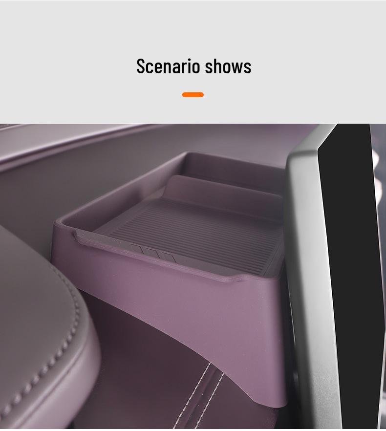 Rear Console Organizer for Xiaomi SU7 - Decorative Storage Box and Accessories Holder