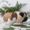 Kleine Holz-Hundefigur, Handgeschnitzte Welpenfigur, Rustikale Sammler-Tierstatue für Heim-Schreibtischdekoration, Geschenke für Hundeliebhaber