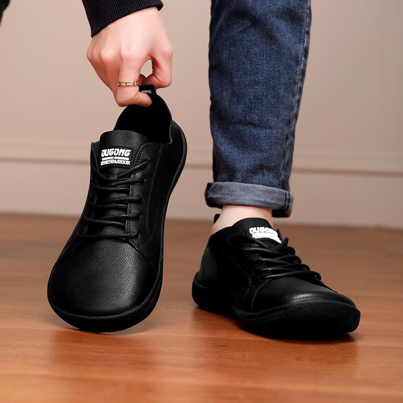 Men's Wide Toe Box Retro German Training Shoes - Lightweight, Comfortable, Versatile, and Casual White Sneakers