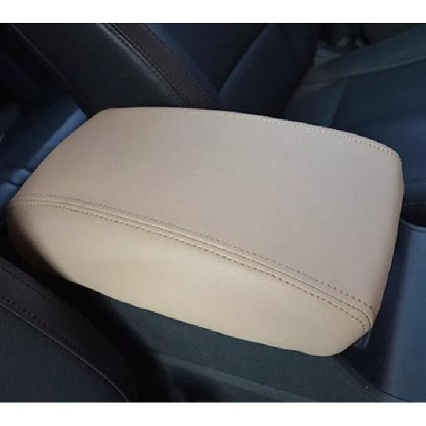Beige Leather Central Console Armrest Box Cover Trim For Hyundai Tucson 2016-18