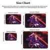 Anime Swordsman Area Rug, Purple Red Flame Theme  Floor Mat, Decorative Carpet for Gaming Room Bedroom, Washable Home Decor Gift