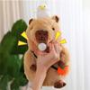 20cm Capybara Plush Toy Simulation Capibara with Fruits Fluffy Doll Stuffed Animals Bubble Pendant Funny Gift for Boys Christmas