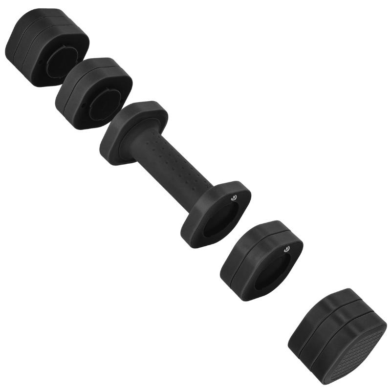Adjustable dumbbells, 4-in-1 exercise dumbbells - black