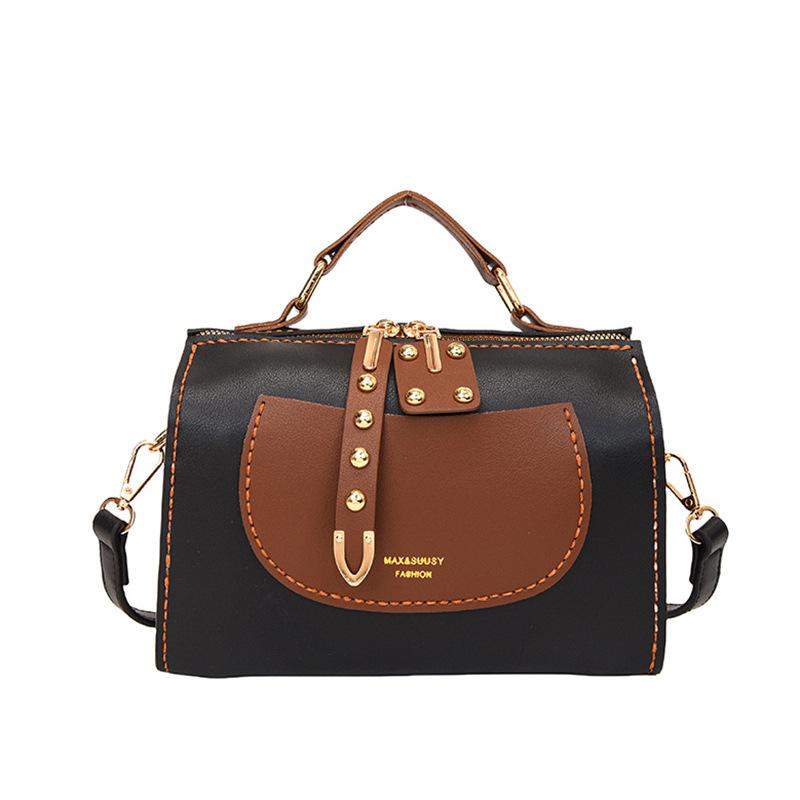 

Shoulder bag women s popular bag new pillow DIY messenger bag handbag texture this year versatile material handmade bag чёрный