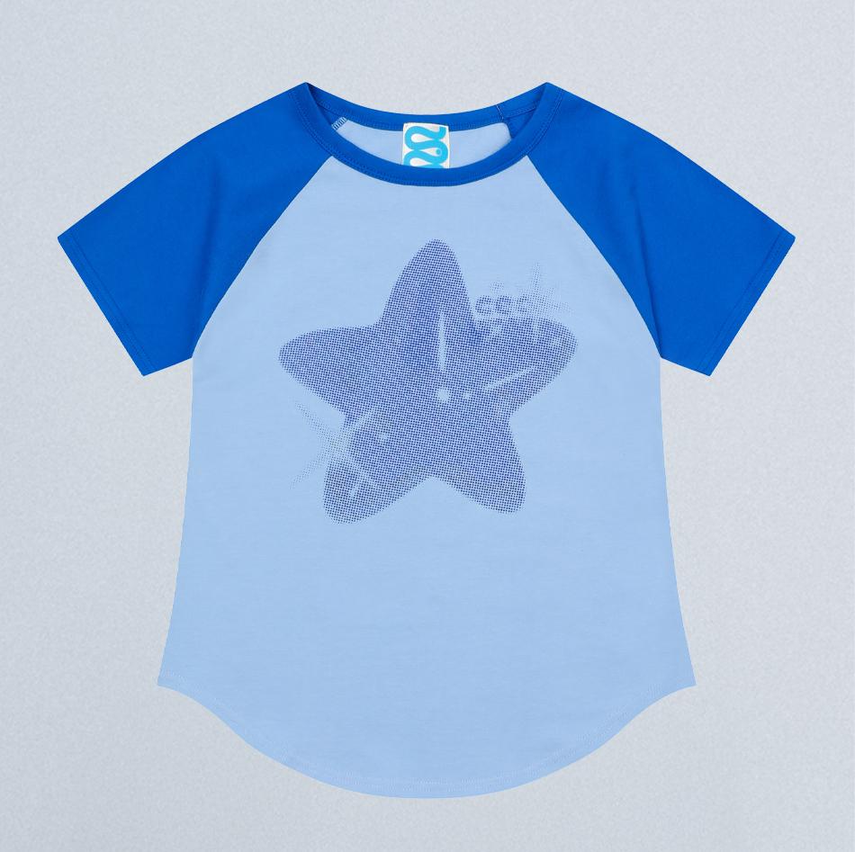 CHANCECHANCE Star Raglan T-Shirt (Blue)