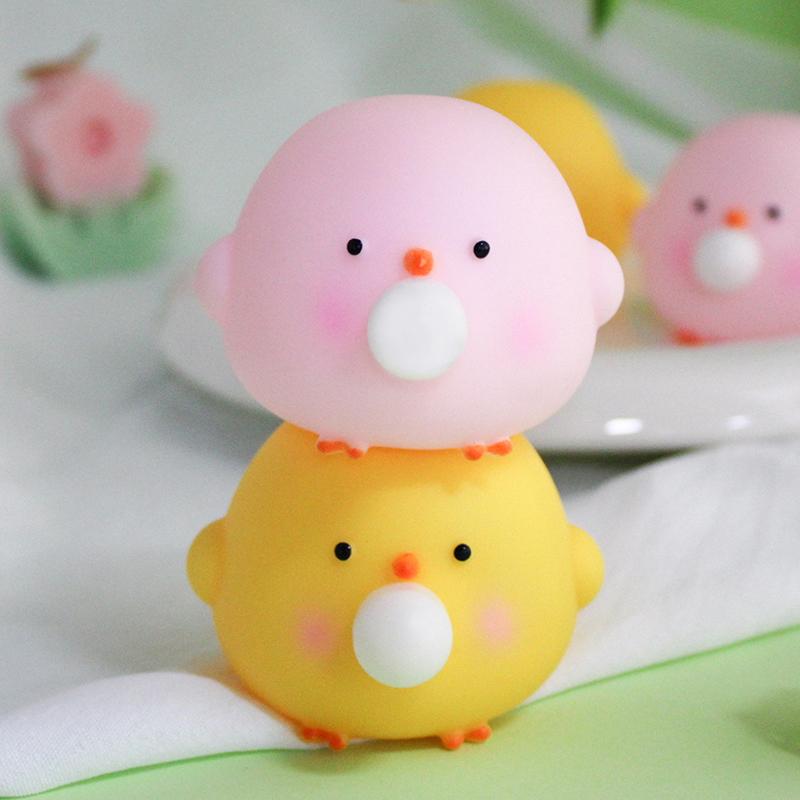Handmade Cute Blow Bubble Chick Squishy Fidget Toys Decompression Sensory Stress Relief Squeeze Toy For Adults Kids Party Favors