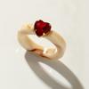 New Fashion Colorful Acrylic Rhinestone Resin Rings For Women Girls Korean Transparent Geometric Square Round Rings Jewelry 2026