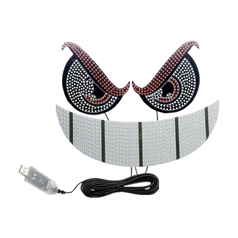 

Новый Динамический Свет Дьявольский Глаз Светодиодный Декоративный Предупреждающий Свет на Заднее Стекло с 11 Режимами для Аксессуаров для Модификации Авто