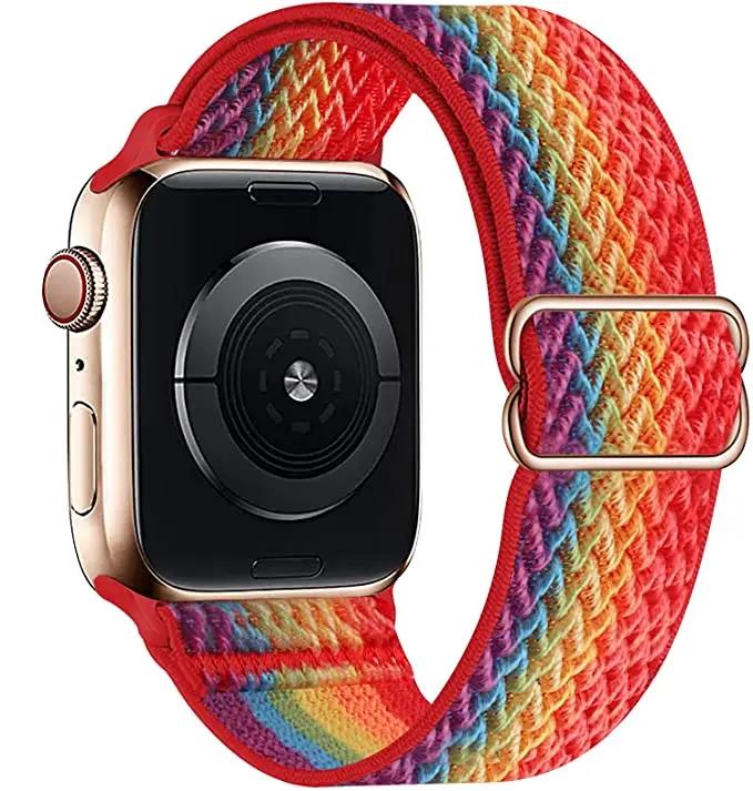 Adjustable Nylon Loop Strap For Apple Watch Series Ultra 11 10 9 8 7 46mm 45mm 41mm Fabric Strap For Iwatch 6 5 4 SE 44mm 40mm