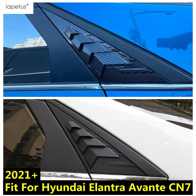 Side Window Shutter Louver Shade Blinds Air Vent Panel Cover Trim Black Accessoriors For Hyundai Elantra Avante CN7 -