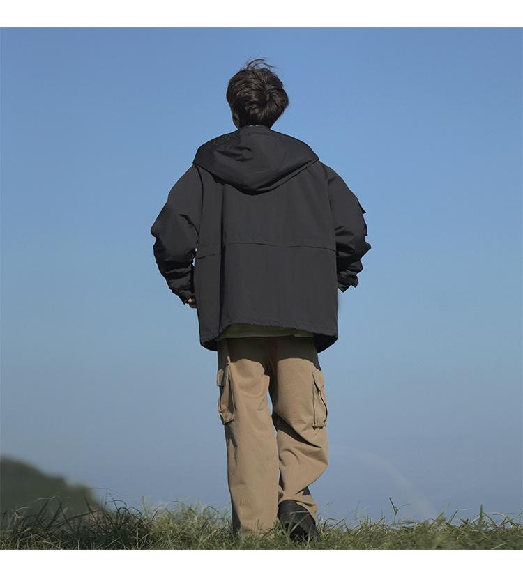 Men's Plus Size Waterproof Multi-Pocket Ski Jacket with Cotton Padding for Winter Warmth 