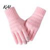 Soft Acrylic Thermal Gloves for Cycling Knitted Touchscreen Men Women, Winter Warm Gloves, Thickened Conductive Fingertip Smartphone Plush Lining