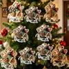 Holiday Hanging Decorations Santa Riding Horse Christmas Ornament, Acrylic Pendant with String, Festive Party Supplies Tree Decor for Living