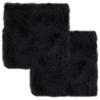 Seat Cushions 2 Pcs Dark Grey 40x40 cm Real Sheepskin
