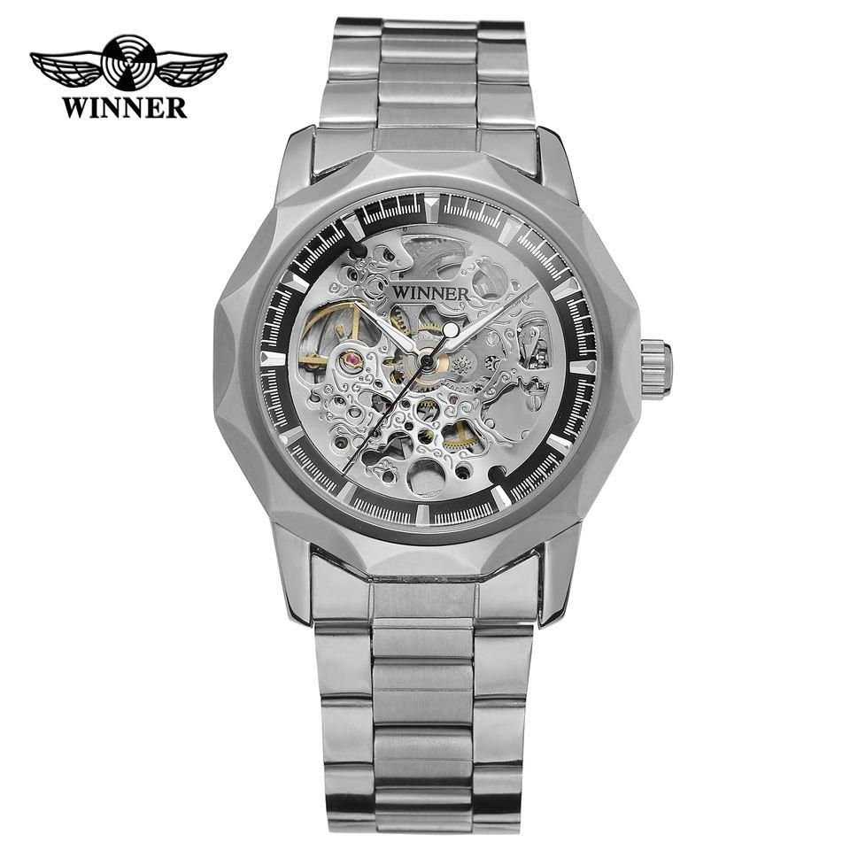 Winner Factory Gold Wrist Watch Custom Casual Montre Homme Saat Men Luxury Skeleton Automatic Men's Mechanical Watch