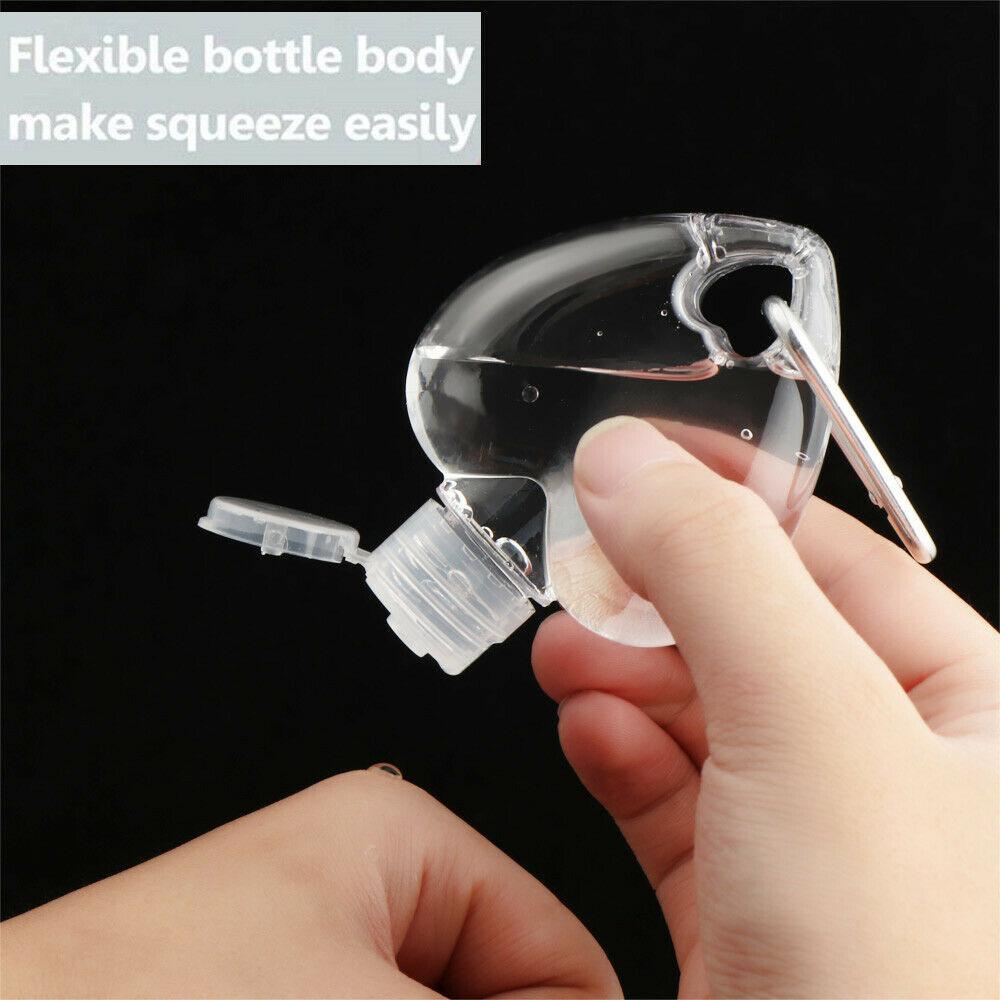 With Key Ring Empty Plastic Refillable Bottle Cosmetic Container Hand soap Bottle Spray Bottle