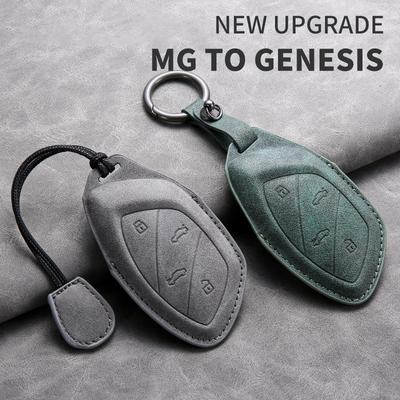 Autoschlüsselhülle aus Schafsleder für MG6 EZS HS EHS MARVEL X MARVEL R Electric Roewe RX5 I6 I5 RX3 RX8 ERX5 MG ZS EV2025
