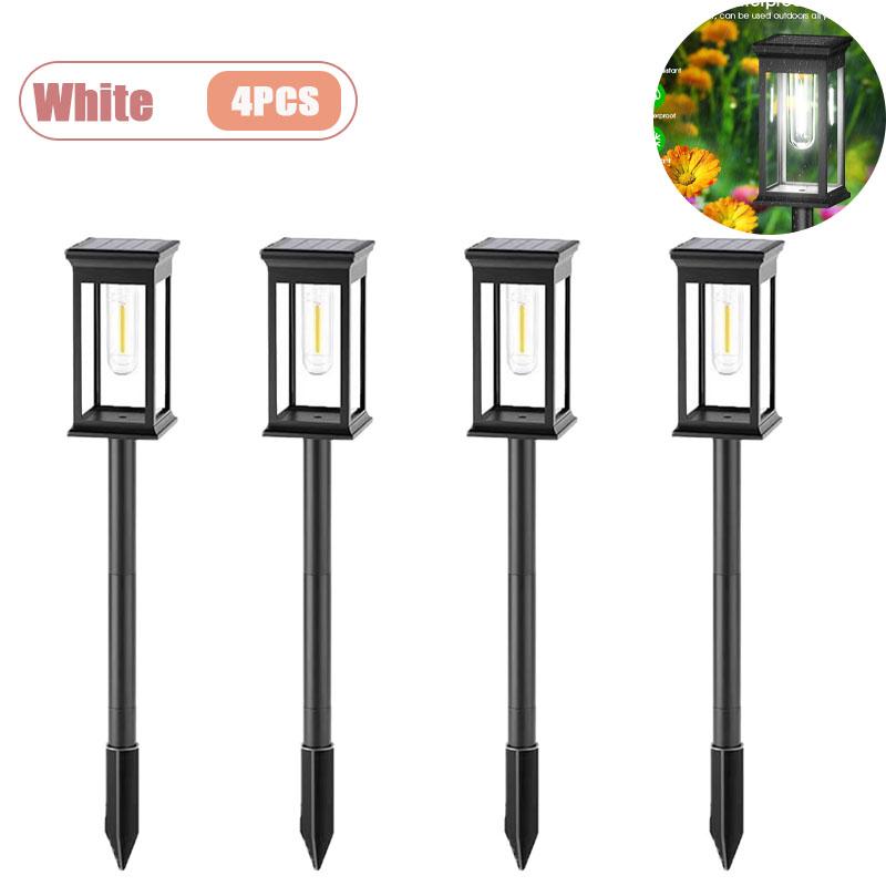 Tungsten Filament Solar Lights Outdoor Waterproof Garden Stake Lights for Yard Patio Lawn Pathway Atmosphere Decoration