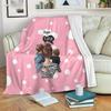 Cartoon mother and daughter blanket winter soft flannel warm blanket sofa bedroom blanket direct supply