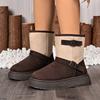 2025 new long boots, piled and thickened high snow boots for women, winter thin warm cotton shoes for women