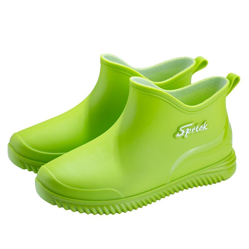 

Модные короткие резиновые сапоги для девочек, низкие водонепроницаемые туфли, кухонные резиновые сапоги с низким голенищем, сапоги для автомойки, сапоги от дождя с хлопковой подкладкой 41