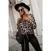 Zebra Print Women's Shirt Long-sleeved Lapel Shirt