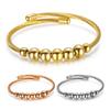 Stainless Steel 3MM Beaded Sliding Bracelet for Women