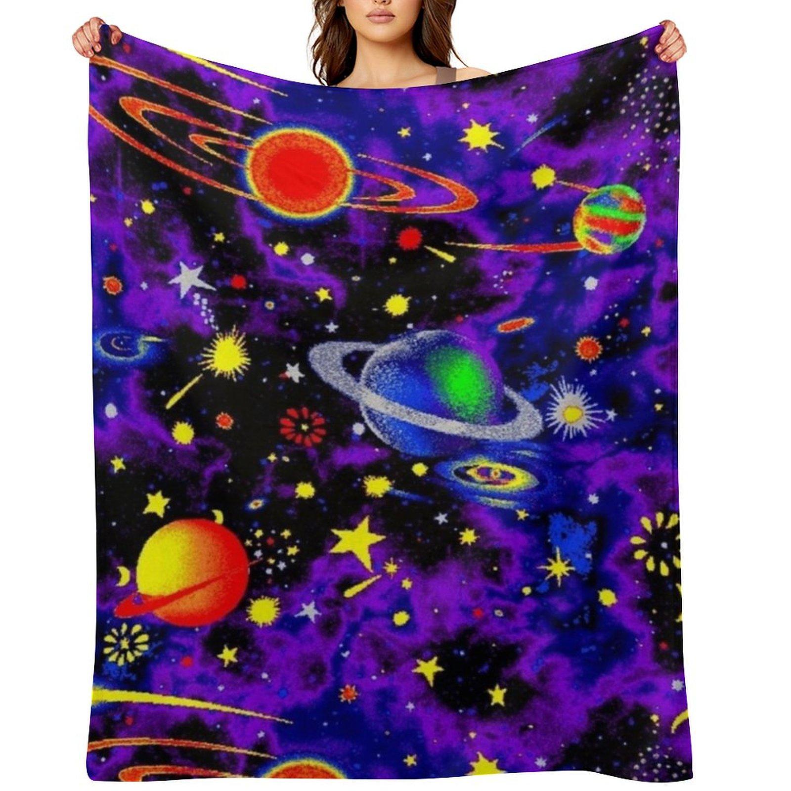 Glow in the Dark Throw Blanket Fashion Sofas Shaggy Warm anime Blankets 75X95CM