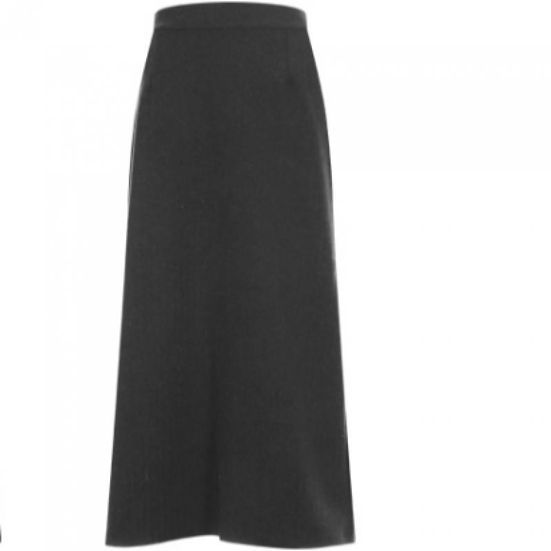 Shop Women Back Banding Span Long Skirt Black Th U Wsk 20055