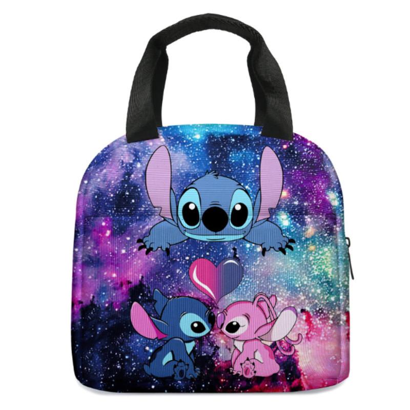 Stitch Lunch Cartoon Bag Oxford Insulated Lunchbox Aluminium Foil Bags Picnic