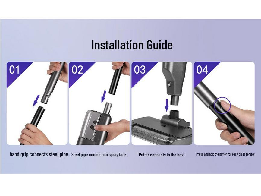 Handheld Wireless Silent Electric All-in-One Floor Scrubber & Vacuum Mop