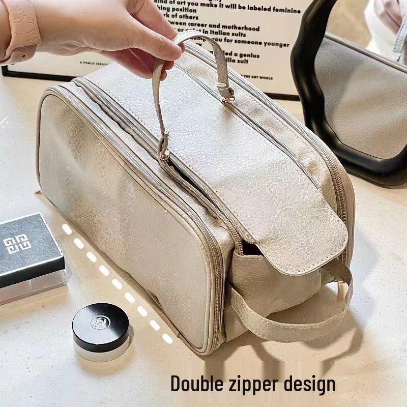 Xiaohongshu Popular Large-Capacity Double-Opening Travel Makeup and Toiletry Bag