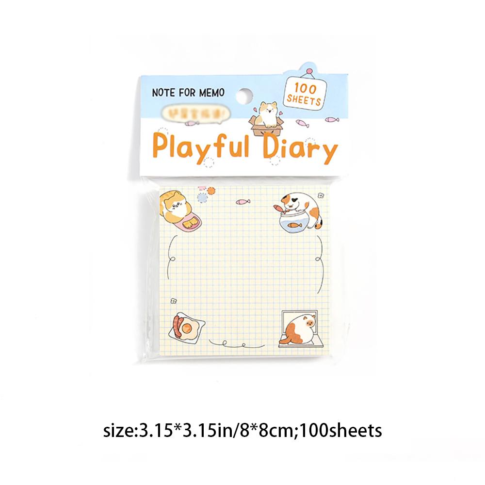 

100 notes, shovel poop official report series, cute pet animal illustrations, student account decoration materials синій
