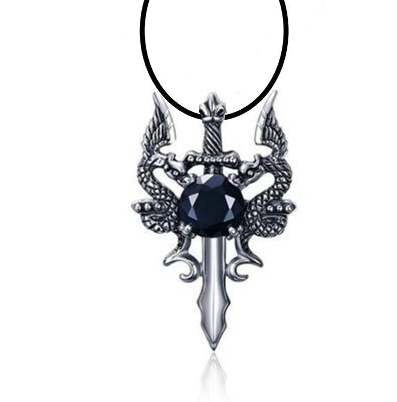 Skull Necklace Men, Pendant Pendant, Sweater Chain Trinkets, Titanium Steel Heart