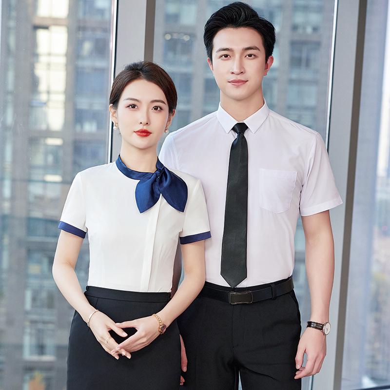 

Women s Bow Tie Chiffon Blouse - Short Sleeve, Korean Fashion, Stretch, Professional Workwear, White Shirt 5XL