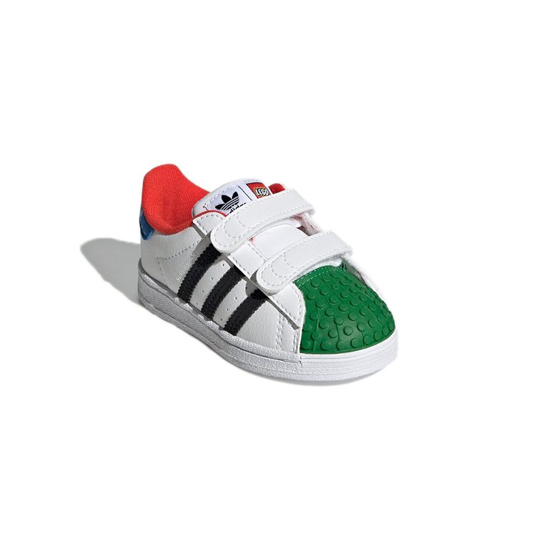 LEGO x Adidas Superstar CF I White Yellow Green Baby Sneakers Cloud-White Core-Black Equipment-Yellow H03970