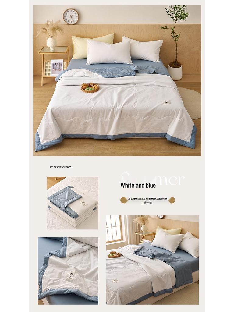 Gewaschene Sommerdecke aus reiner Baumwolle für Mutter und Baby - Klimadecke aus reiner Baumwolle für Säuglinge und Kleinkinder