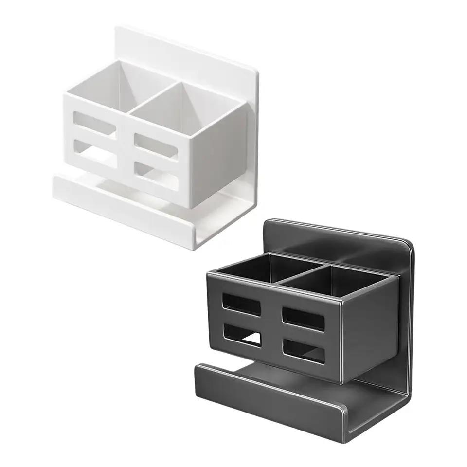 Wall Mounted Toothbrush Holder Cosmetic Storage Box For Comb Razor Punch-Free Bathroom Space Saving Accessories