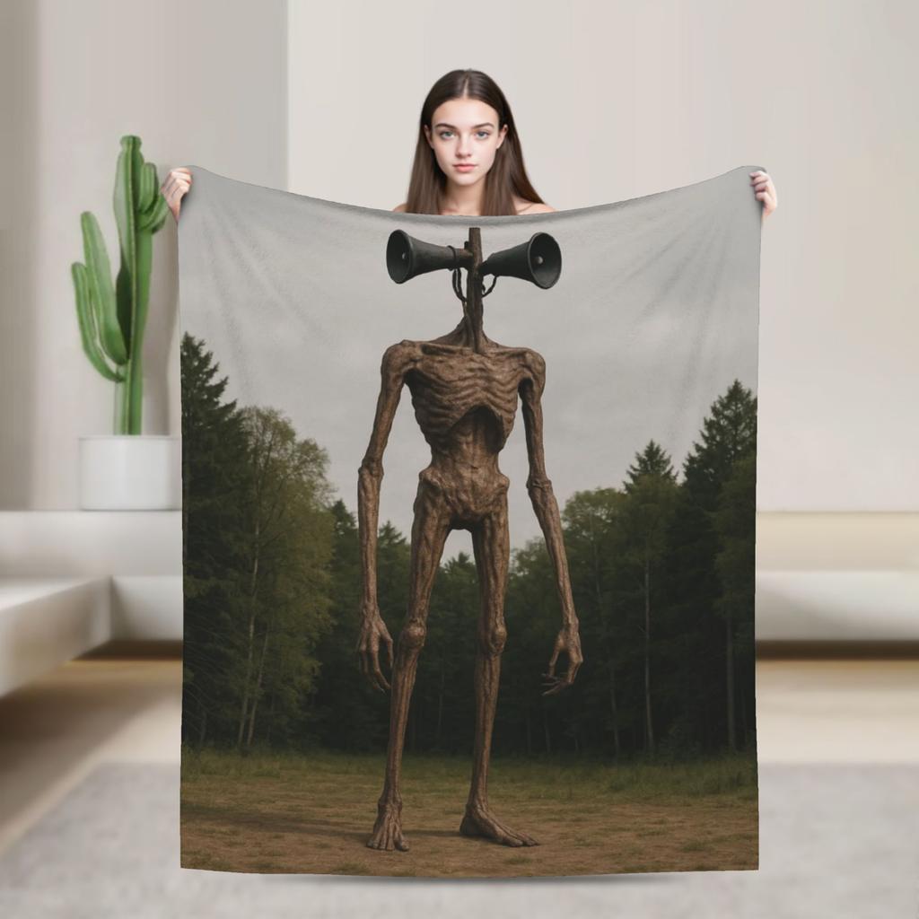 New Arrival Siren Head In Dark Forest Blanket Ultra-Soft Coral Fleece Plush Comfortable Throw Blankets Machine Washable