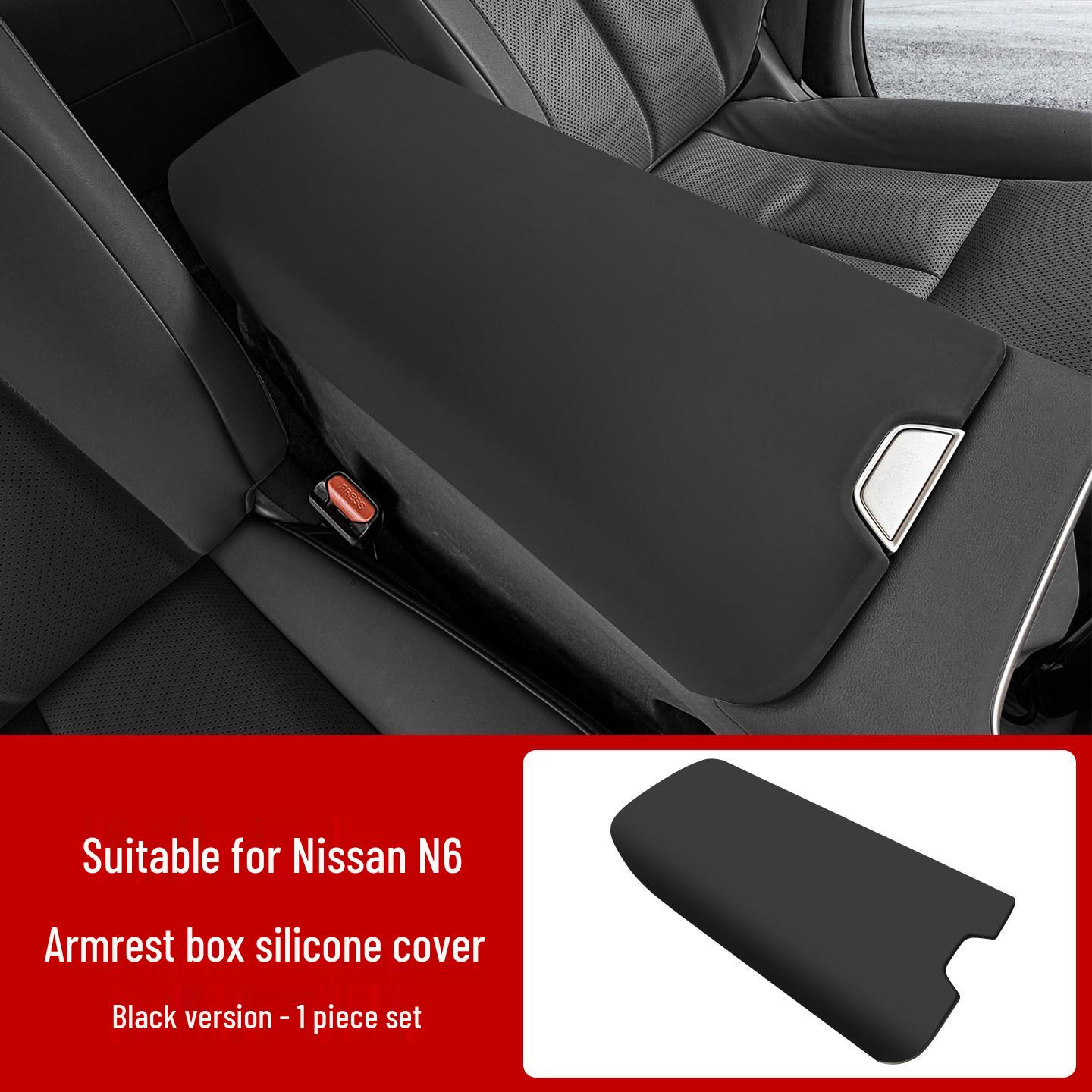 Nissan N6 Silicone Armrest Box Cover - Anti-Scratch Leather Interior Mat