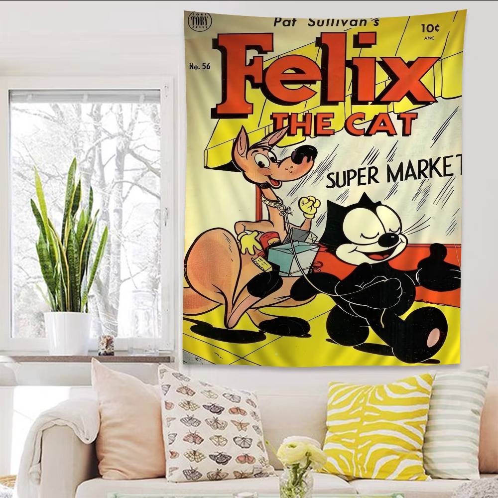FFelix the Cat Hanging Bohemian Tapestry Bohemian Wall Tapestries Mandala Cheap Hippie Wall Hanging