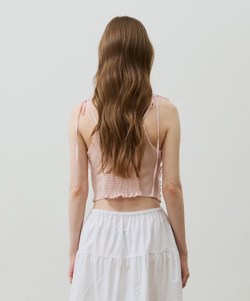 Alikim Reve Corset Smocked Top/Pink