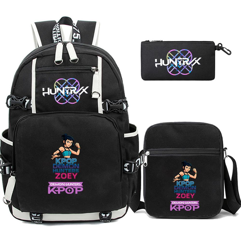 3 Stück/Set Cartoon-bedruckter Rucksack Große Kapazität Schultasche Schüler Junge Mädchen Schultasche Outdoor Laptop Große Kapazität Wasserdichte Reisetasche