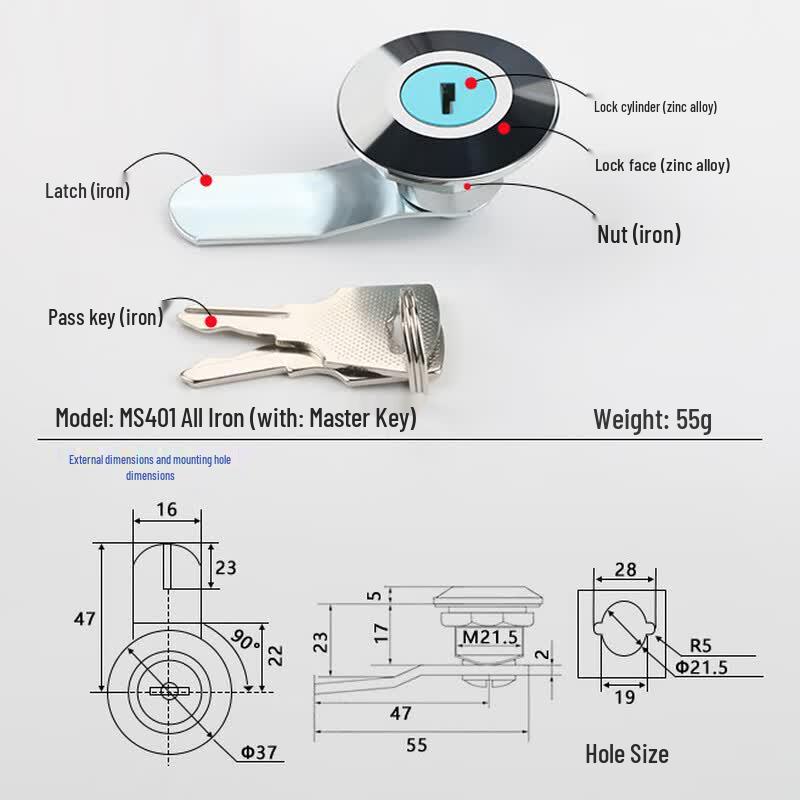 Moufou MS401 Electrical Cabinet Cam Lock