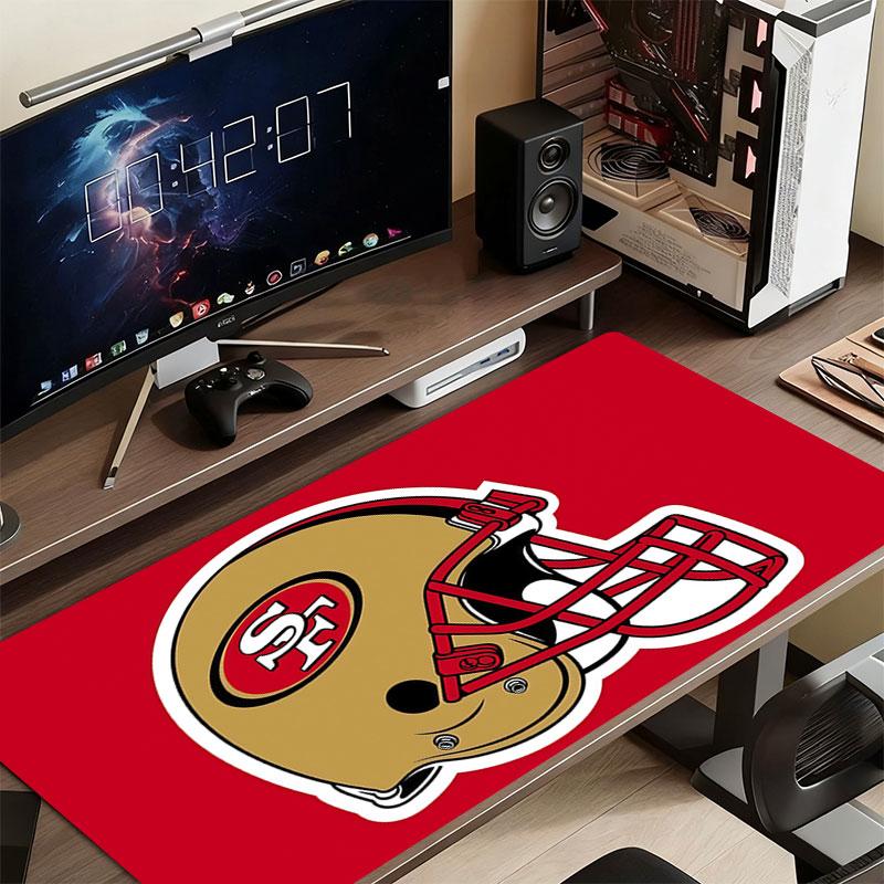 San Francisco 49ers Mouse Pad, Large Gaming Desk Mat, Non-slip XXL Mousepad for Laptop & Tablet, Mini PC Playmat with Stitched Edges
