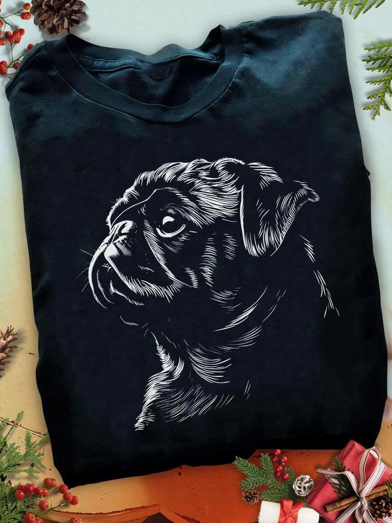 Funny Pugs - Best Gift For Pug Lover - Pug - T Shirt - Gift for Dog Lovers - Funny Dog - Pug Mom - Pug Lovers - Mother's Day