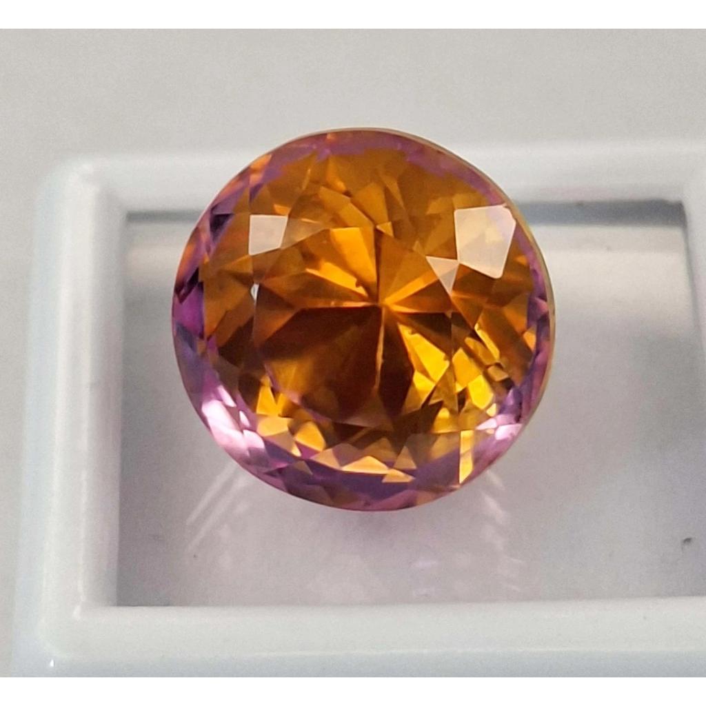 Natural Pitambari Sapphire Bi-Color Round Cut 17-19 Ct Stunning Gemstone